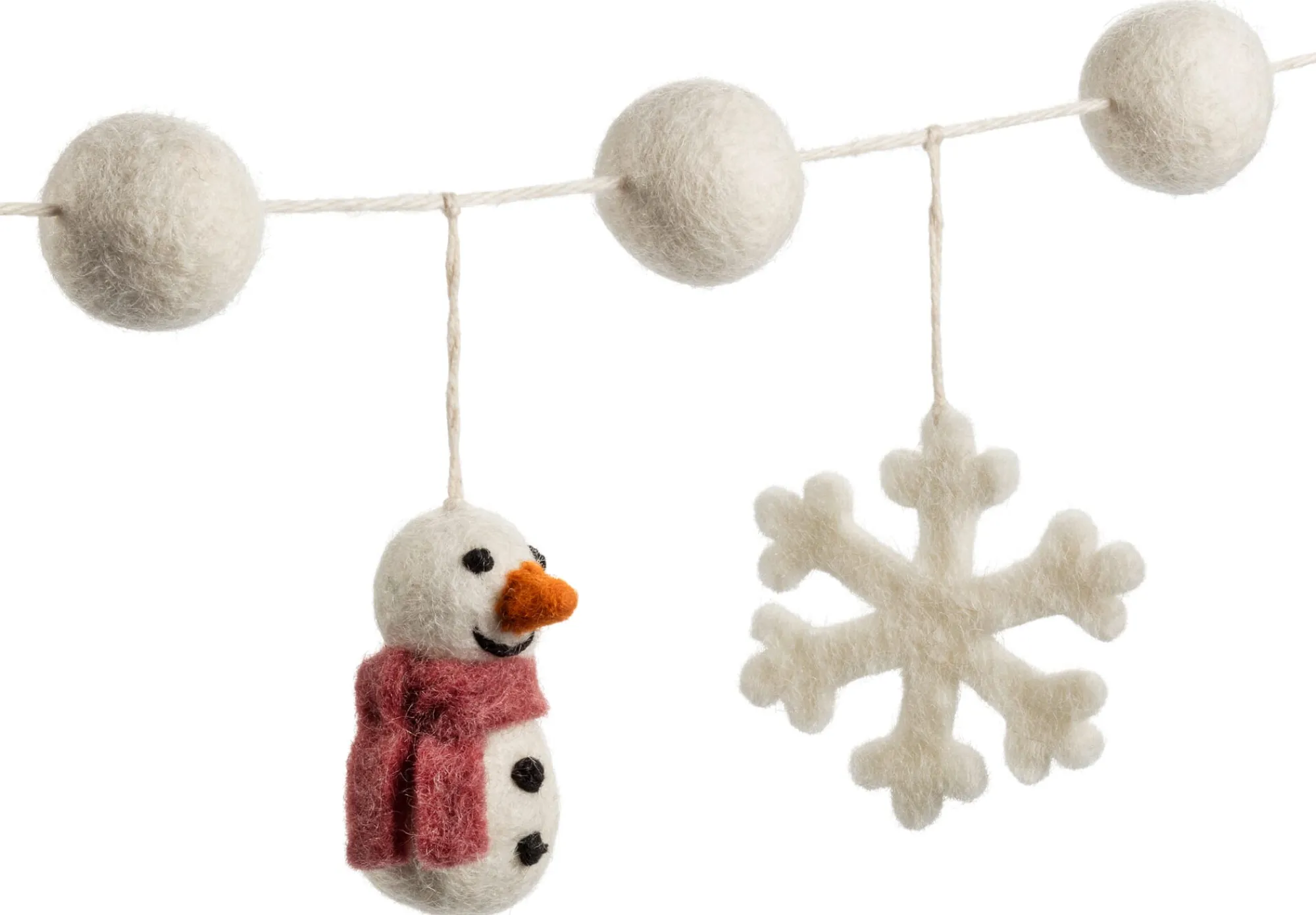 Wohnaccessoires * Én Gry & Sif Schneemann-Girlande Filz