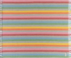 Decken * Tweedmill Textiles Schurwolldecke bunt gestreift
