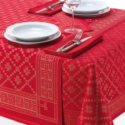 Tischwäsche * Ekelund Linneväveriet i. Horred Schwedische Tischdecke rot