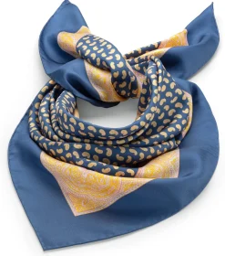 Schals & Tücher * Le Foulard Seidentuch Paisley, Royalblau