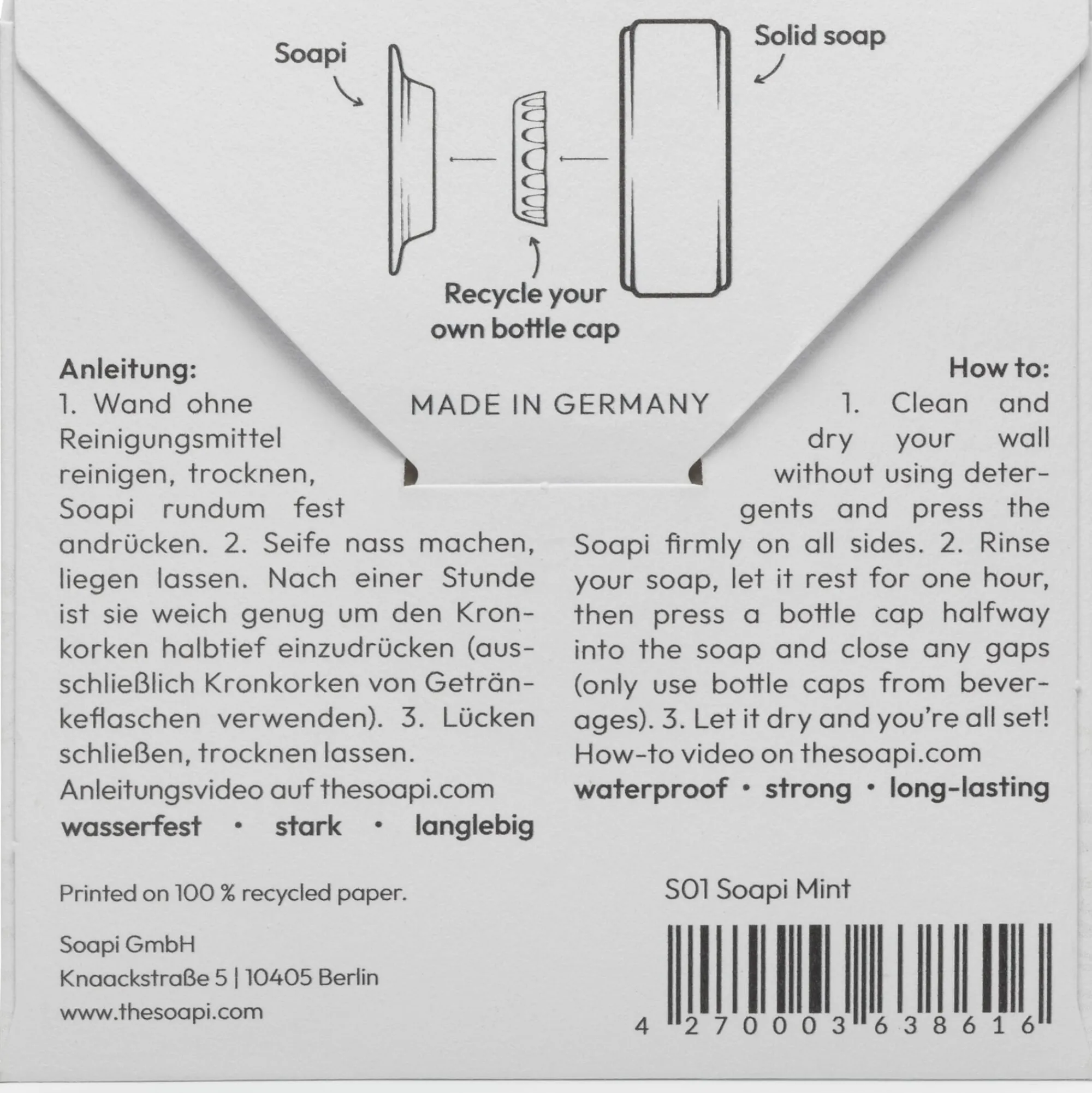 Seifenschalen * Soapi Seifenhalter recycelte Fischernetze Creme