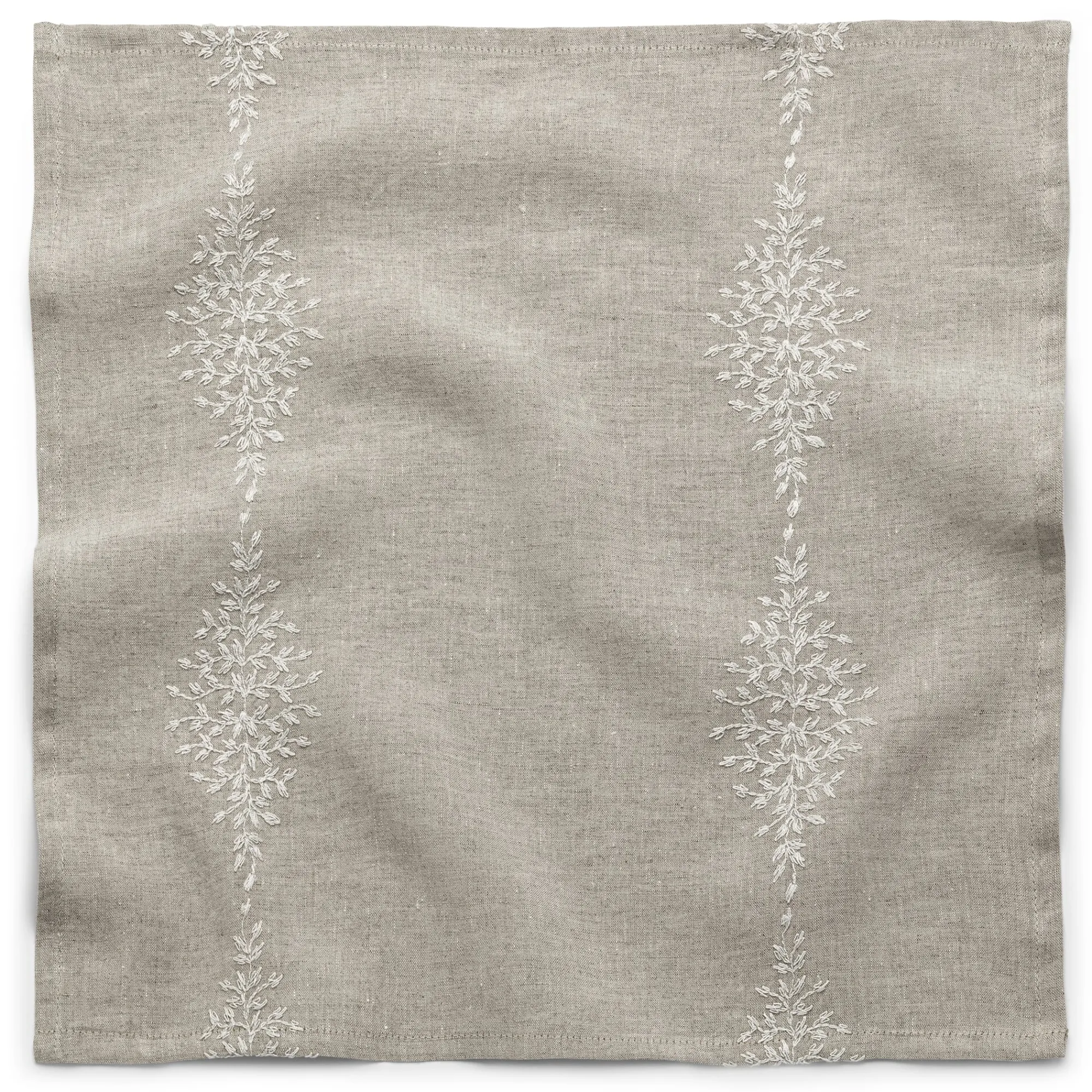 Tischwäsche * Charvet Editions Serviette Leinen Blätterränke Natur