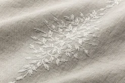 Tischwäsche * Charvet Editions Serviette Leinen Blätterränke Natur