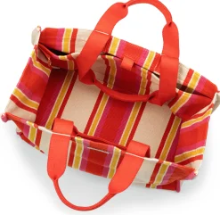 Einkaufstaschen & -Körbe * Moismont Shopper N°46 gestreift, rot-creme