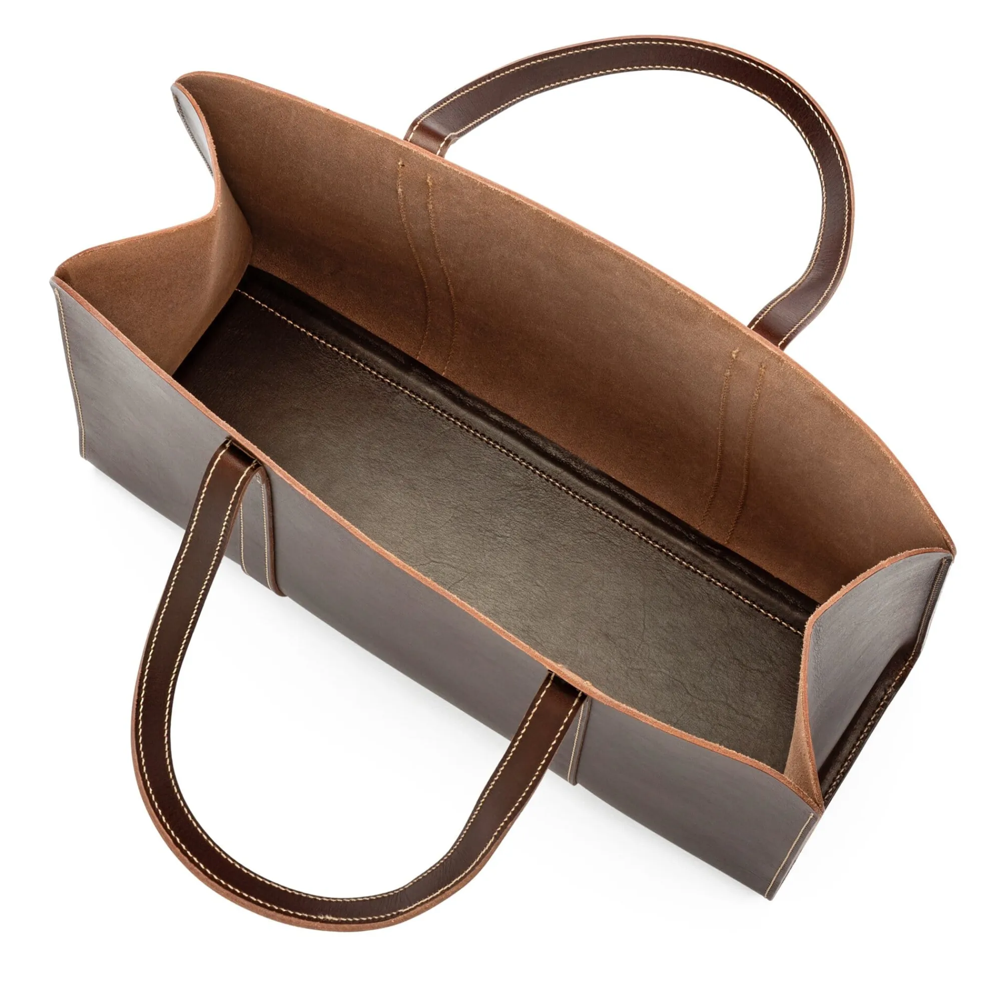 Einkaufstaschen & -Körbe|Umhänge- & Handtaschen * PB 0110 Shopper Rindleder Braun