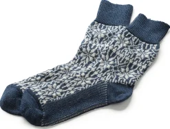 Strümpfe & Socken|Socken * Hirsch Natur Socke Jacquard Schurwolle Blau