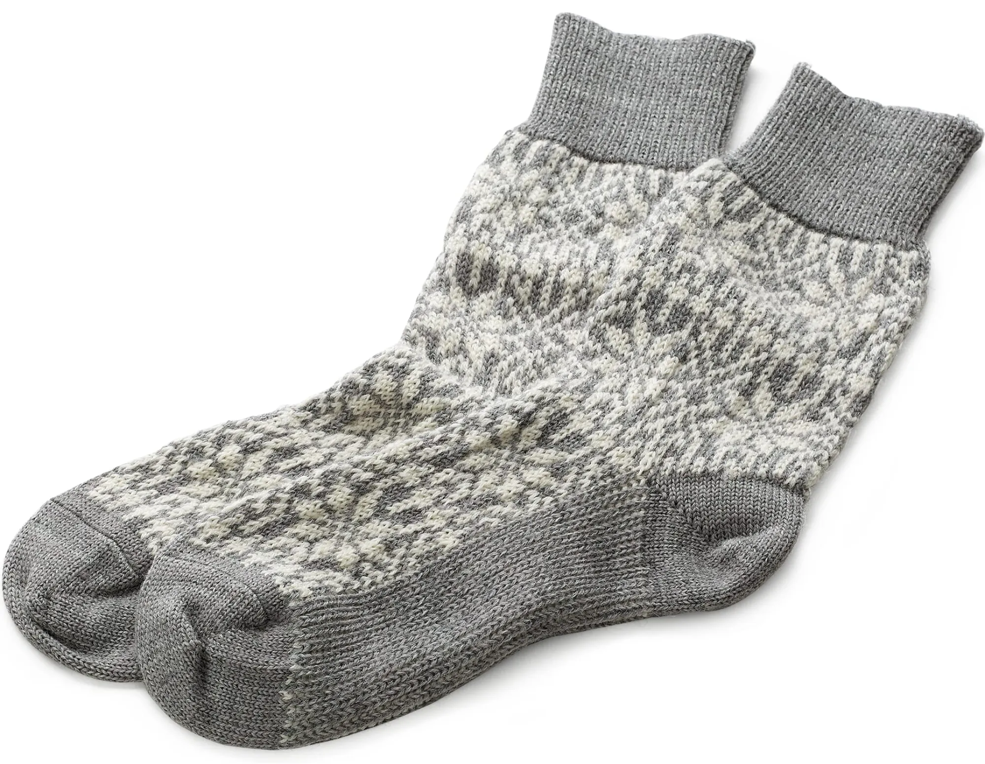 Strümpfe & Socken|Socken * Hirsch Natur Socke Jacquard Schurwolle Grau