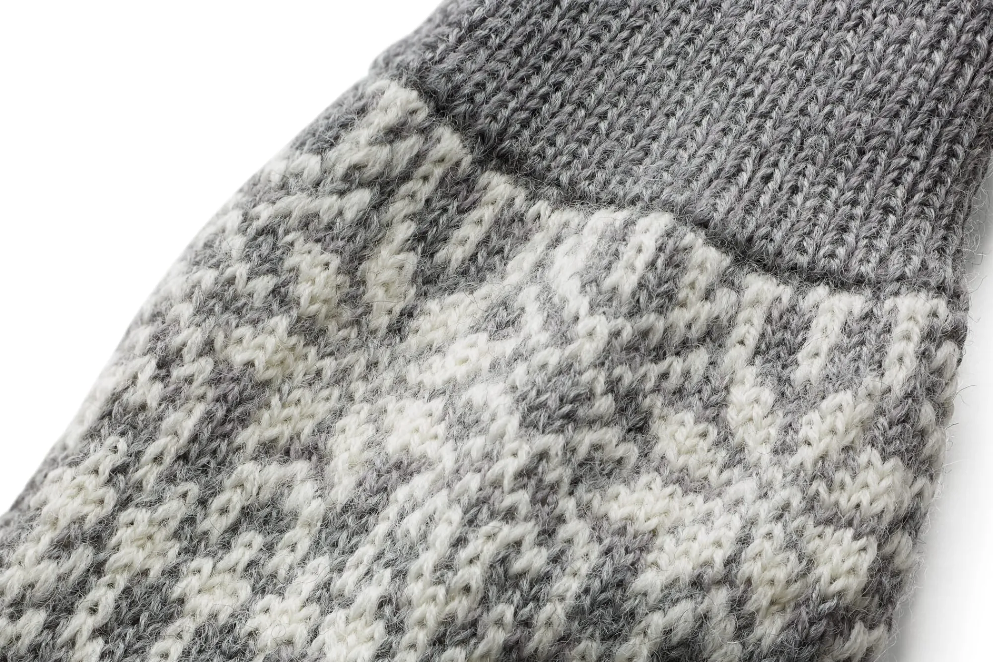 Strümpfe & Socken|Socken * Hirsch Natur Socke Jacquard Schurwolle Grau