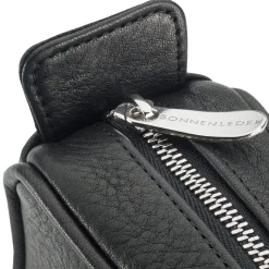 Kulturbeutel * Sonnenleder Kosmetiktasche Schwarz