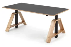 Schreibtische|Tische * Karl Westermann Steh-Sitz-Arbeitstisch Esche und Linoleum