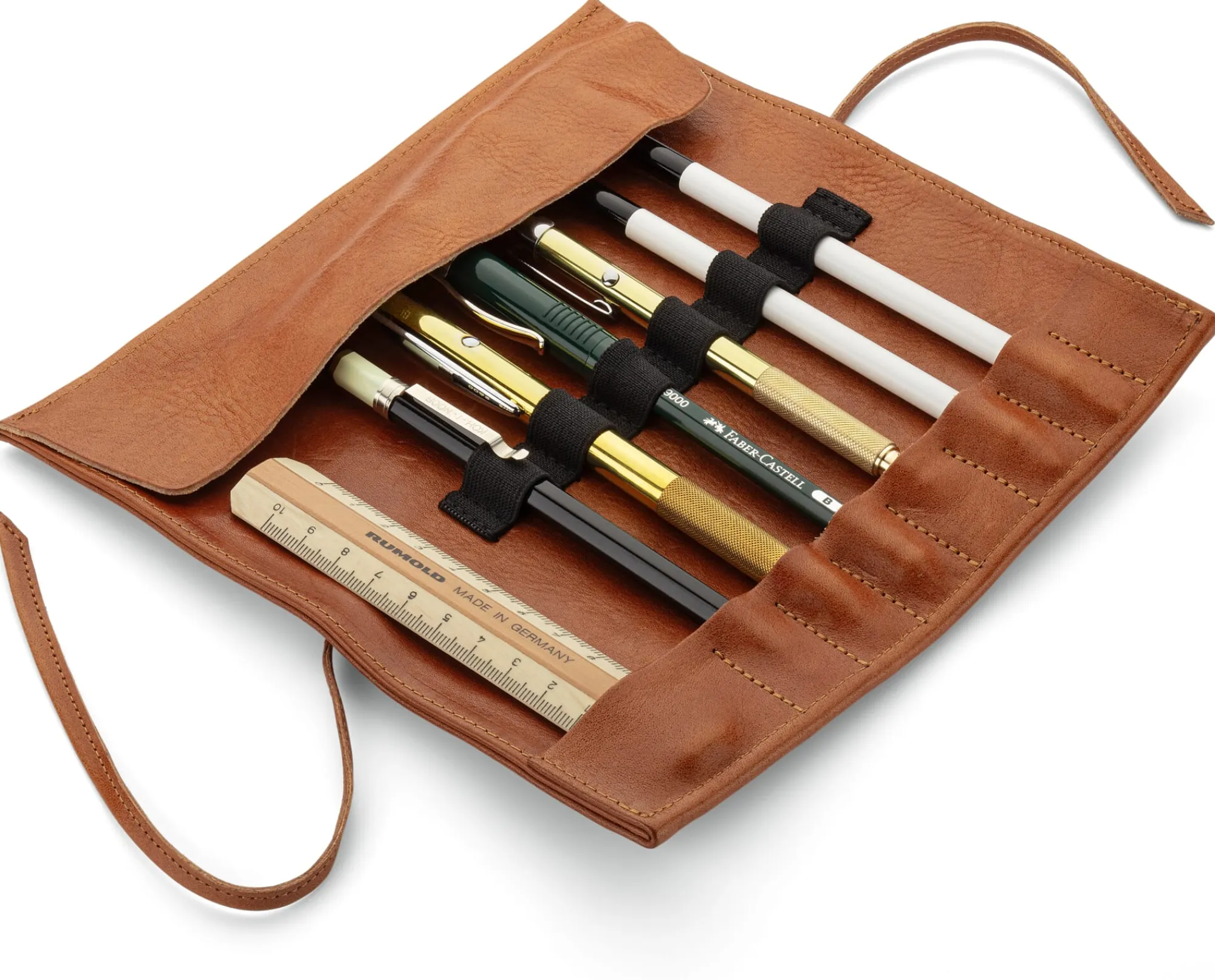 Etuis & Federtaschen|Stiftetuis * Sonnenleder Stiftrolle 6-fach