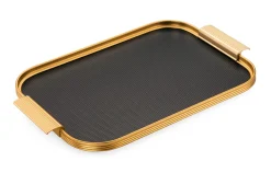 Serviertabletts|Servierzubehör * Kaymet London Tablett Aluminium Schwarz