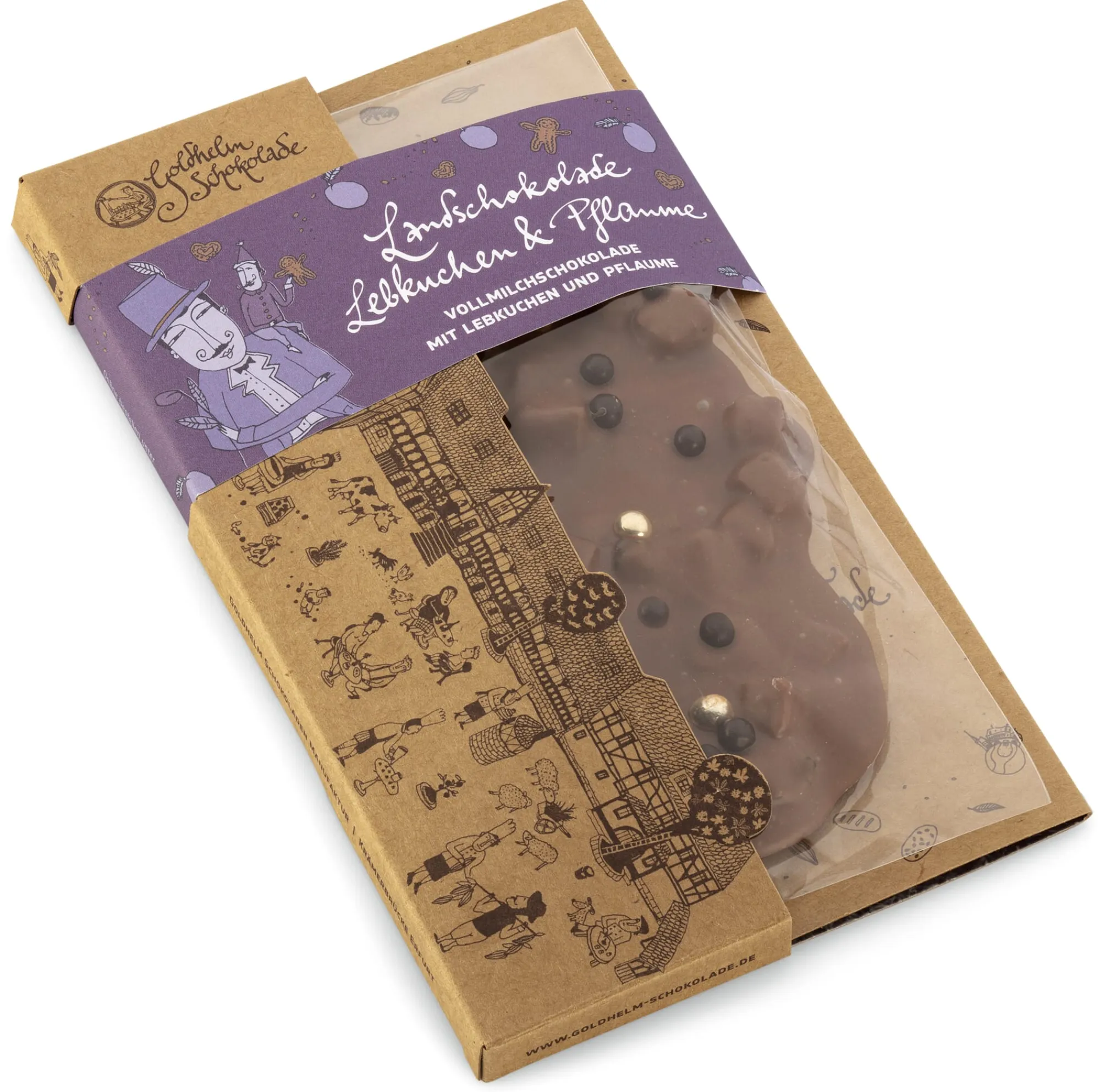 Schokolade|Trockenfrüchte * Goldhelm Schokoladen Manufaktur Tafelschokolade Lebkuchen und Pflaume