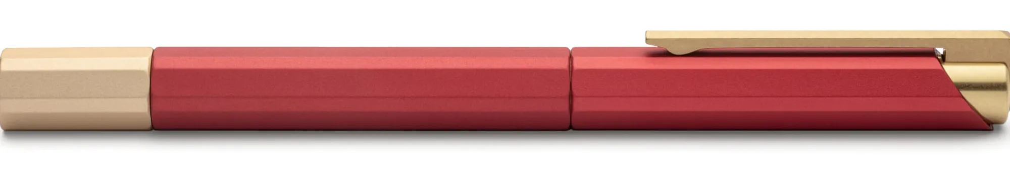 Tintenroller|Kugelschreiber * YStudio Tintenroller Aluminium und Messing Rot