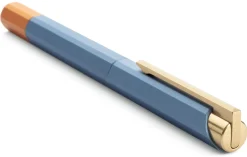 Tintenroller|Kugelschreiber * YStudio Tintenroller Aluminium und Messing Blau