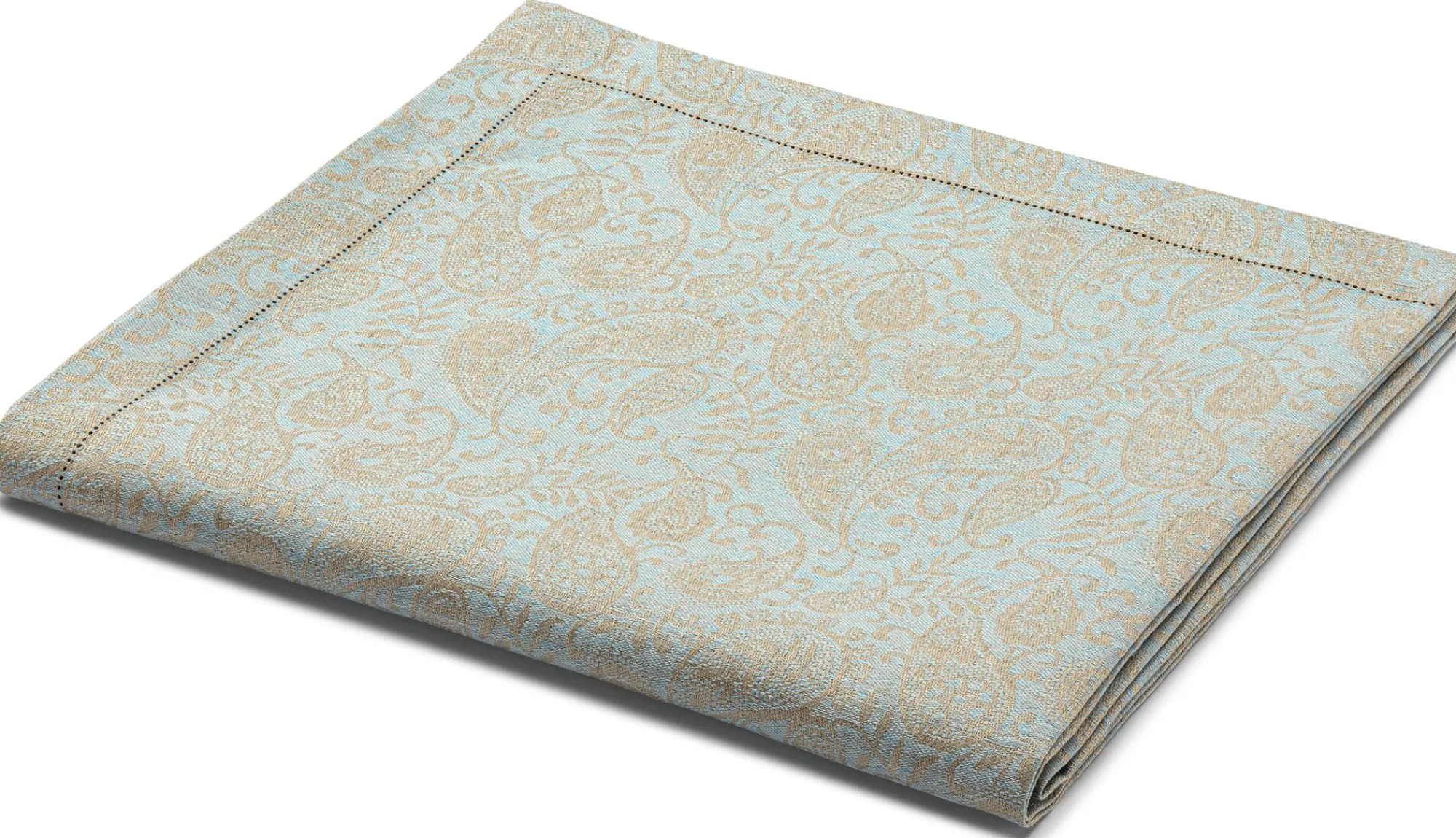 Tischwäsche * Erika Vaitkute Tischdecke Jacquard Leinen Blau