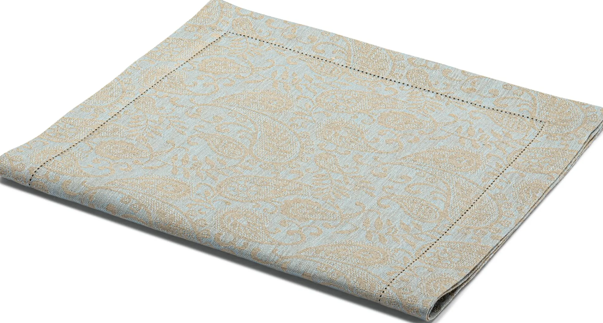 Tischwäsche * Erika Vaitkute Tischläufer Jacquard Leinen Blau