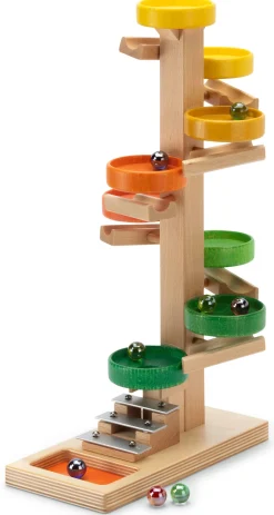 Holzspielzeug|Konstruktionsspiele * Christof Beck Spielwaren Turm-Murmelbahn Buchenholz
