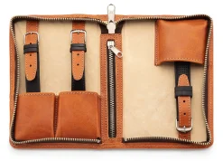 Kulturbeutel|Kulturtaschen * F. Hammann Uhrenetui Stierleder