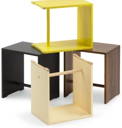 Kleinmöbel|Schränke & Regale * wb form Ulmer Hocker Nussbaumholz