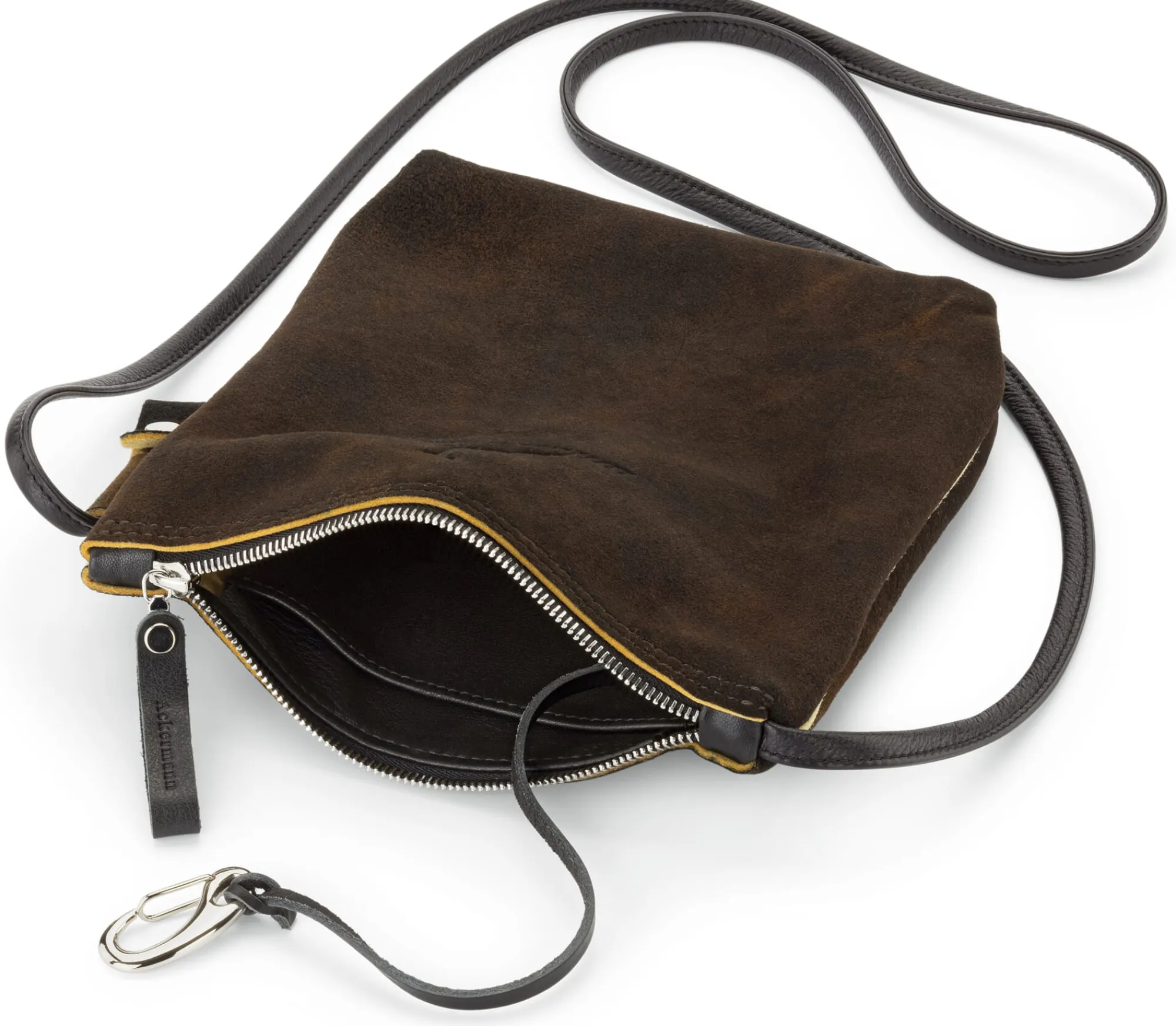 Umhänge- & Handtaschen|Handtaschen * Ackermann Taschenmanufaktur Umhängetasche Hirschleder, braun