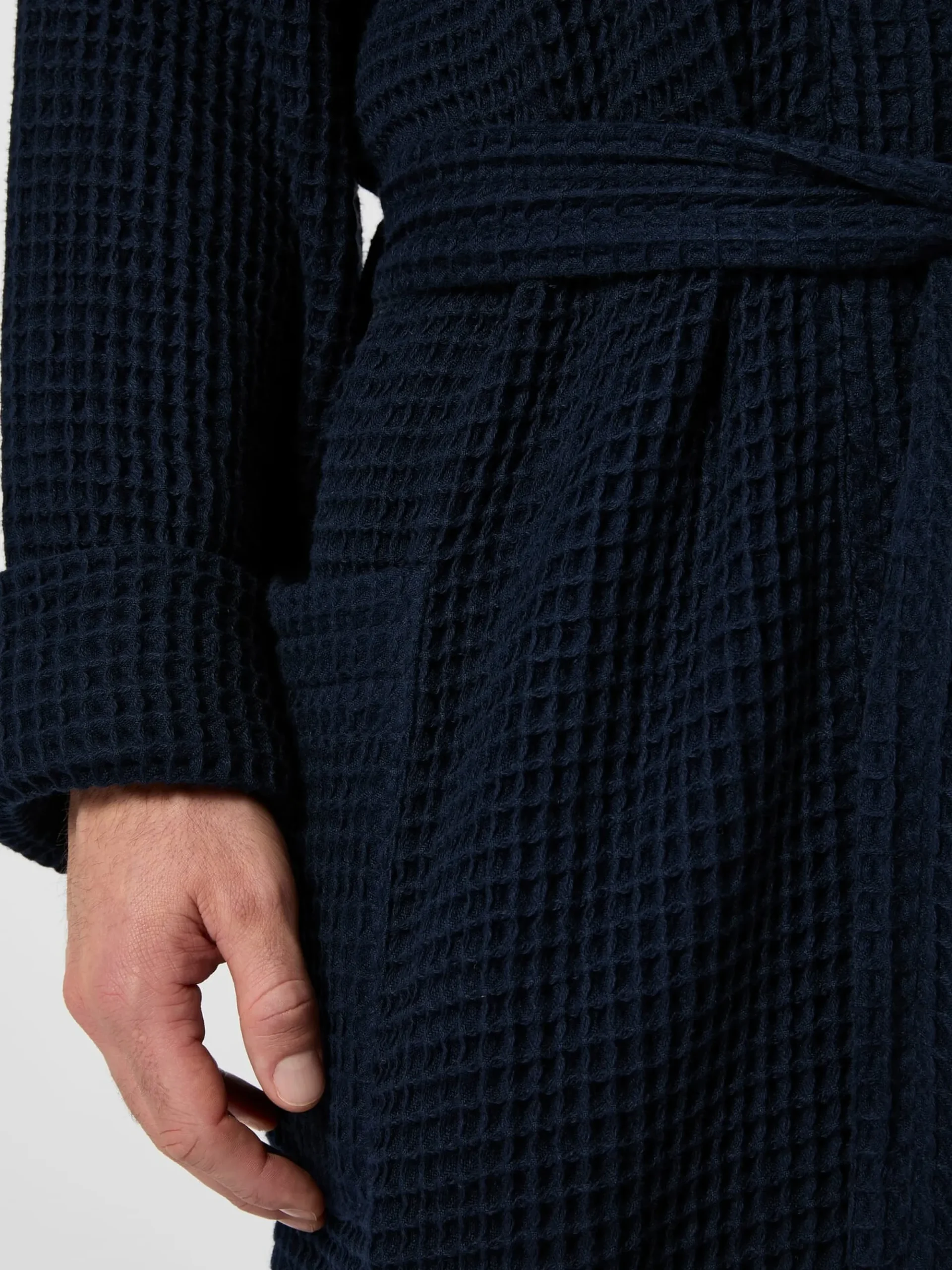 Wäsche|Wäsche * Knowledge Cotton Apparel Unisex-Bademantel Waffelpiqué Navy
