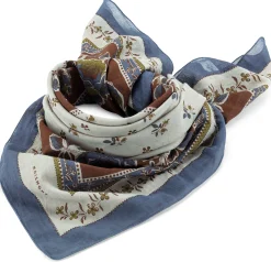 Schals & Tücher|Schals & Tücher * Moismont Unisex-Halstuch floral N° 796, Blau-Braun