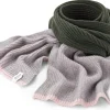 Schals & Tücher|Schals & Tücher * Rifò Unisex-Kaschmirstrickschal, Grün-Rosé