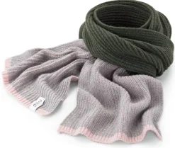 Schals & Tücher|Schals & Tücher * Rifò Unisex-Kaschmirstrickschal, Grün-Rosé