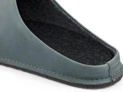 Hausschuhe|Hausschuhe * Gottstein Unisex-Lederpantoffel Blaugrau