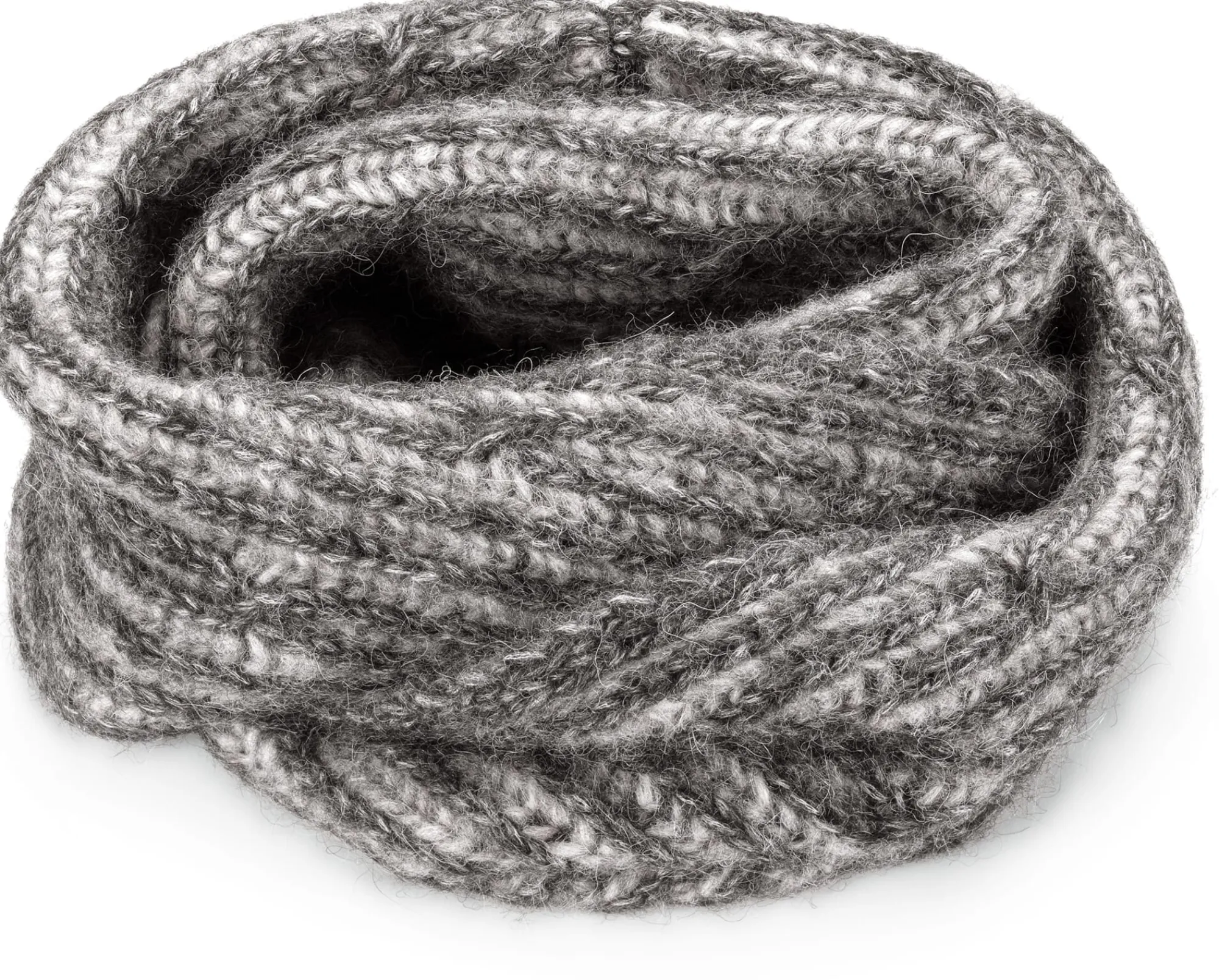 Schals & Tücher|Schals & Tücher * Les Racines du Ciel Unisex-Loopschal Rippenstrick, grau
