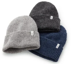 Mützen|Mützen * Rauma Ullvarefabrikk Unisex-Strickmütze Rippe Grau