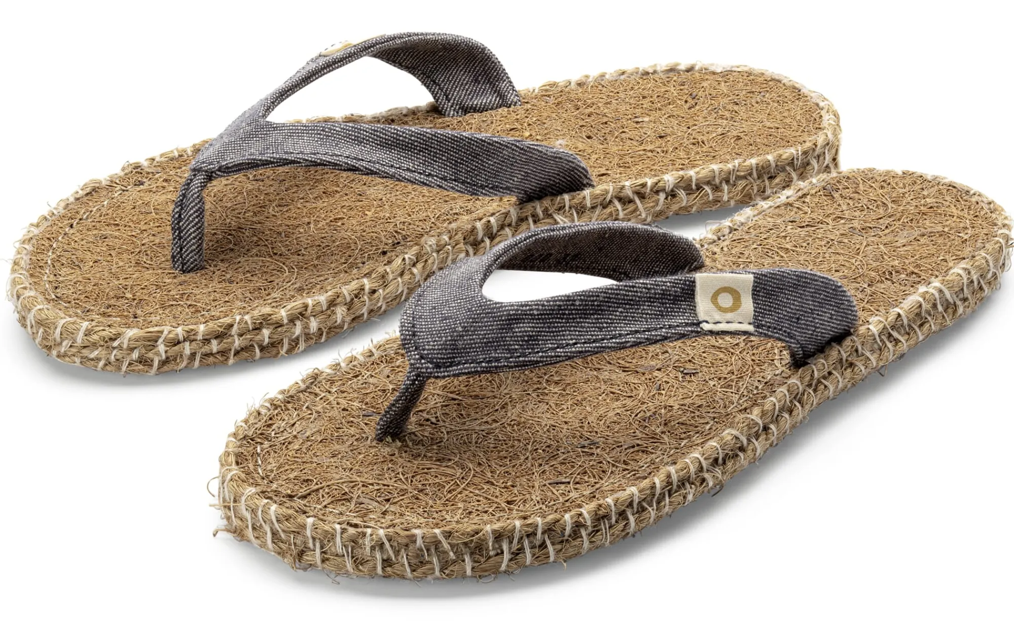 Freizeitschuhe|Sandalen * Werner Schuhe Unisex-Zehentrenner Naturfaser Denim