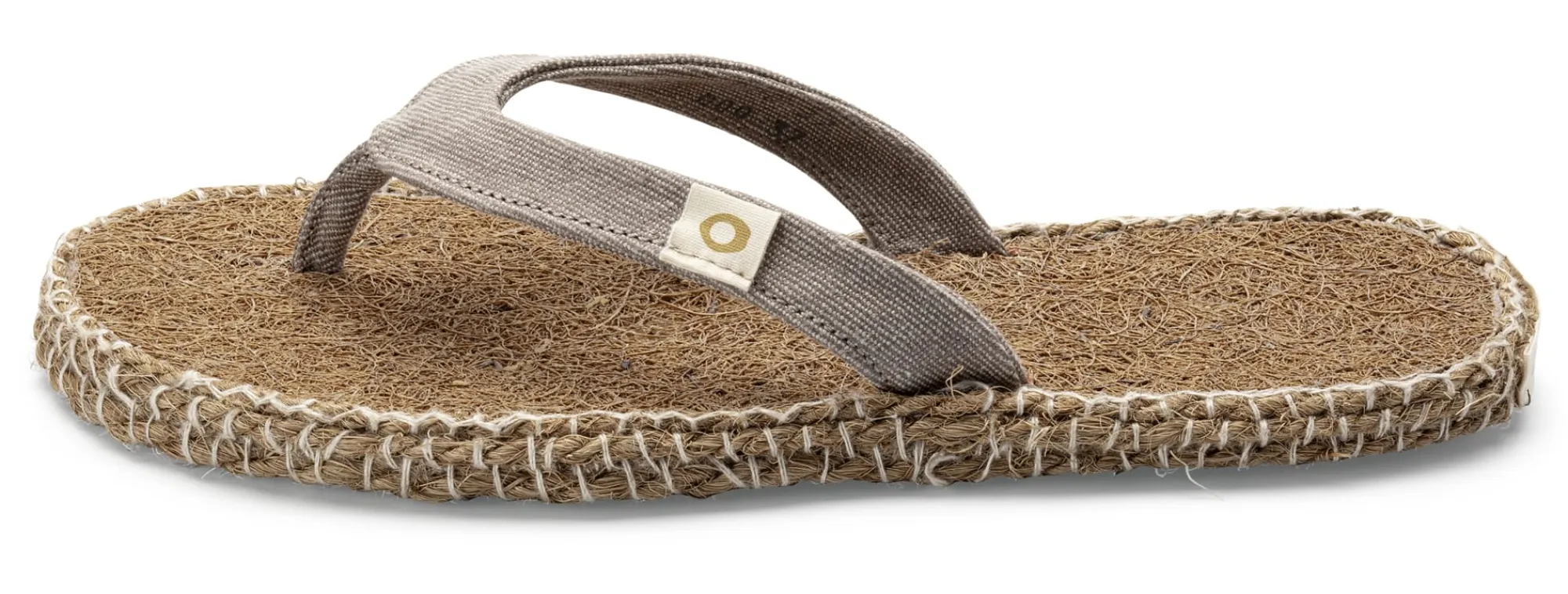 Sandalen|Freizeitschuhe * Werner Schuhe Unisex-Zehentrenner Naturfaser Taupe