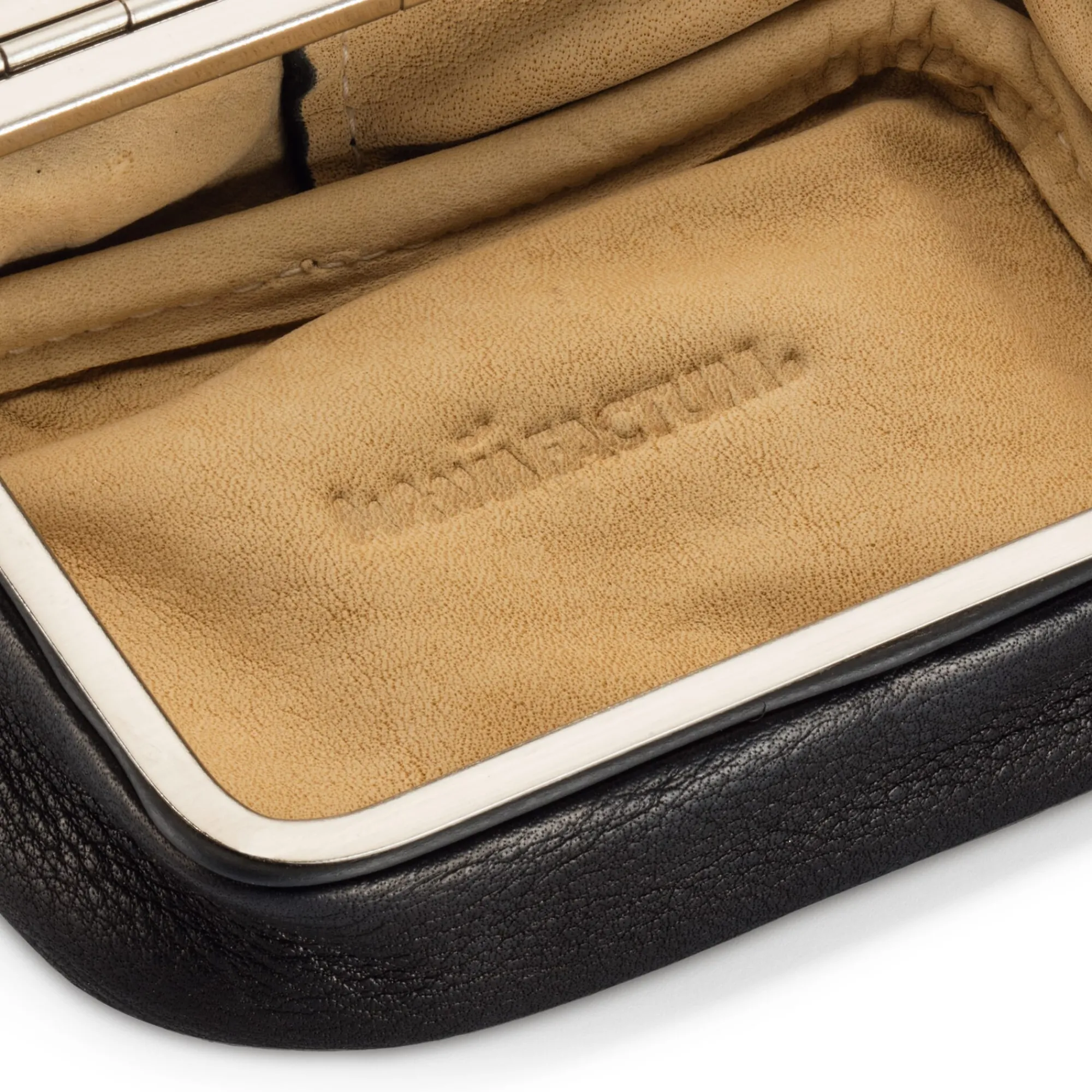 Kulturbeutel|Kulturtaschen * F. Hammann Utensilienetui Lammleder Schwarz