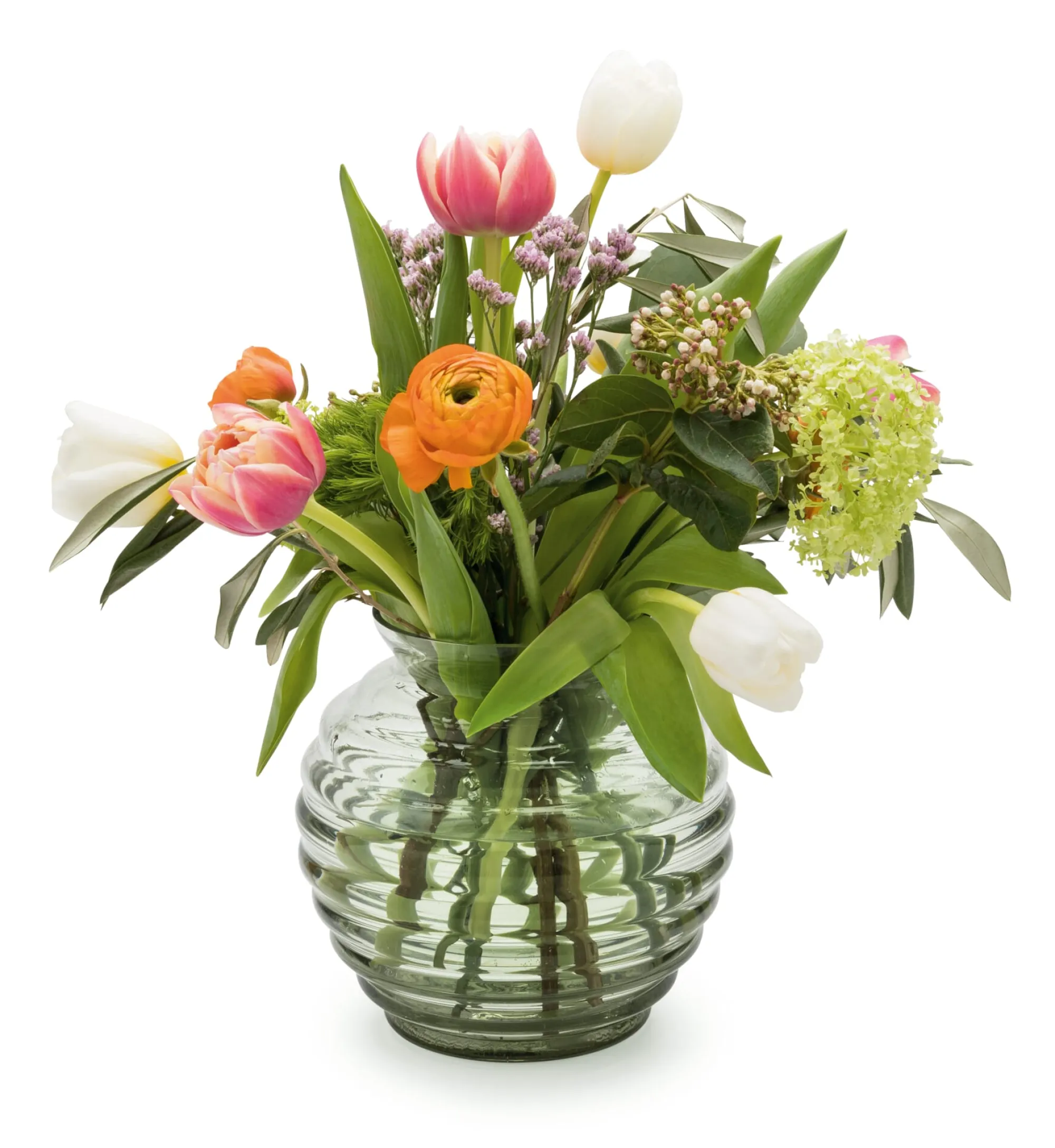 Vasen & Schalen * Farbglashütte Lauscha Vase Thüringer Waldglas Kugelform