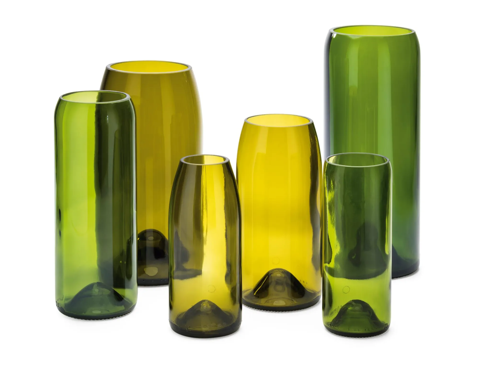 Vasen & Schalen * Q de bouteille Vase Weinflasche Smaragdgrün