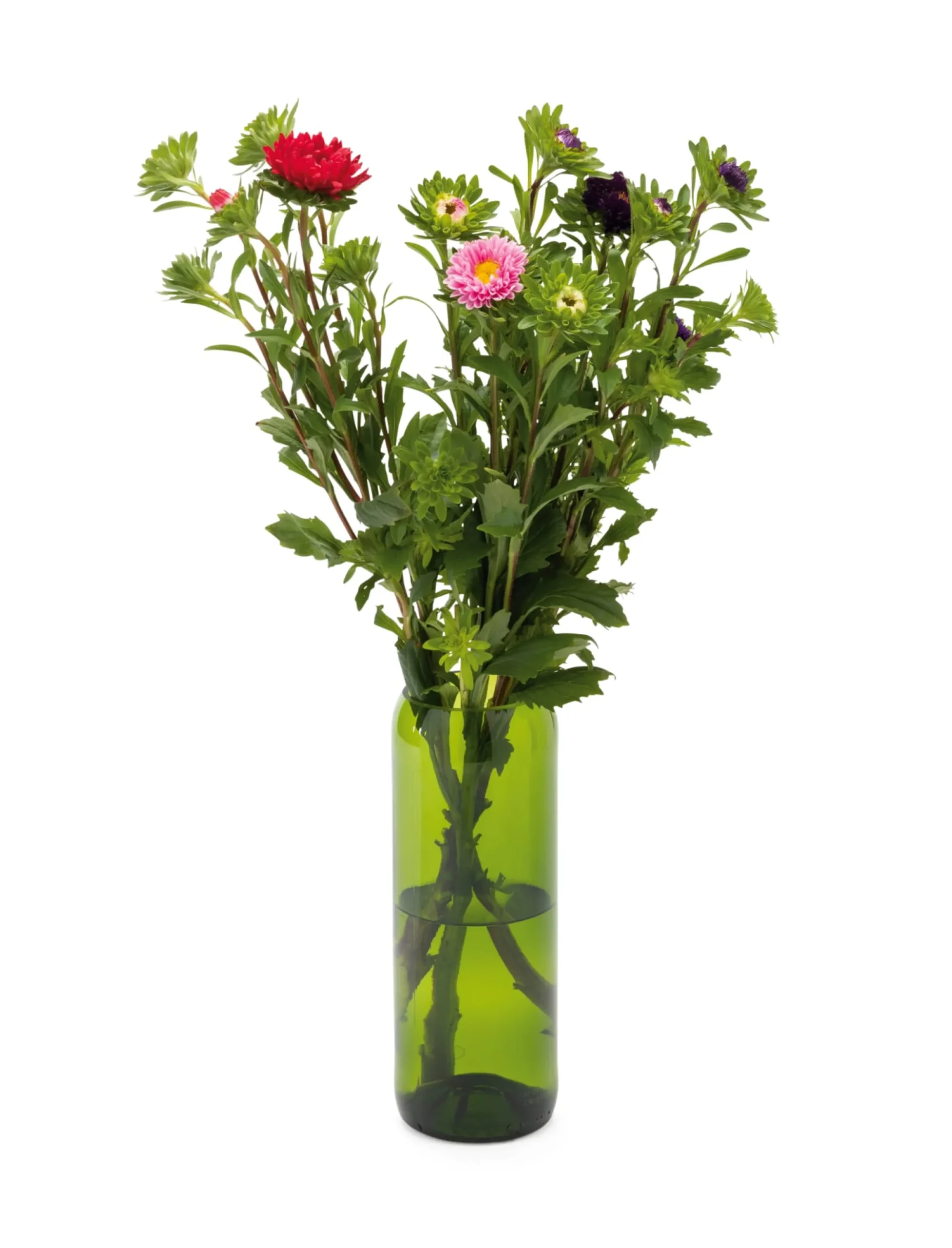 Vasen & Schalen * Q de bouteille Vase Weinflasche Smaragdgrün