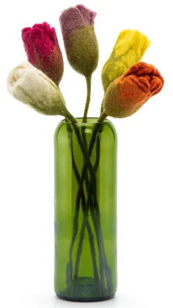 Vasen & Schalen * Q de bouteille Vase Weinflasche Smaragdgrün