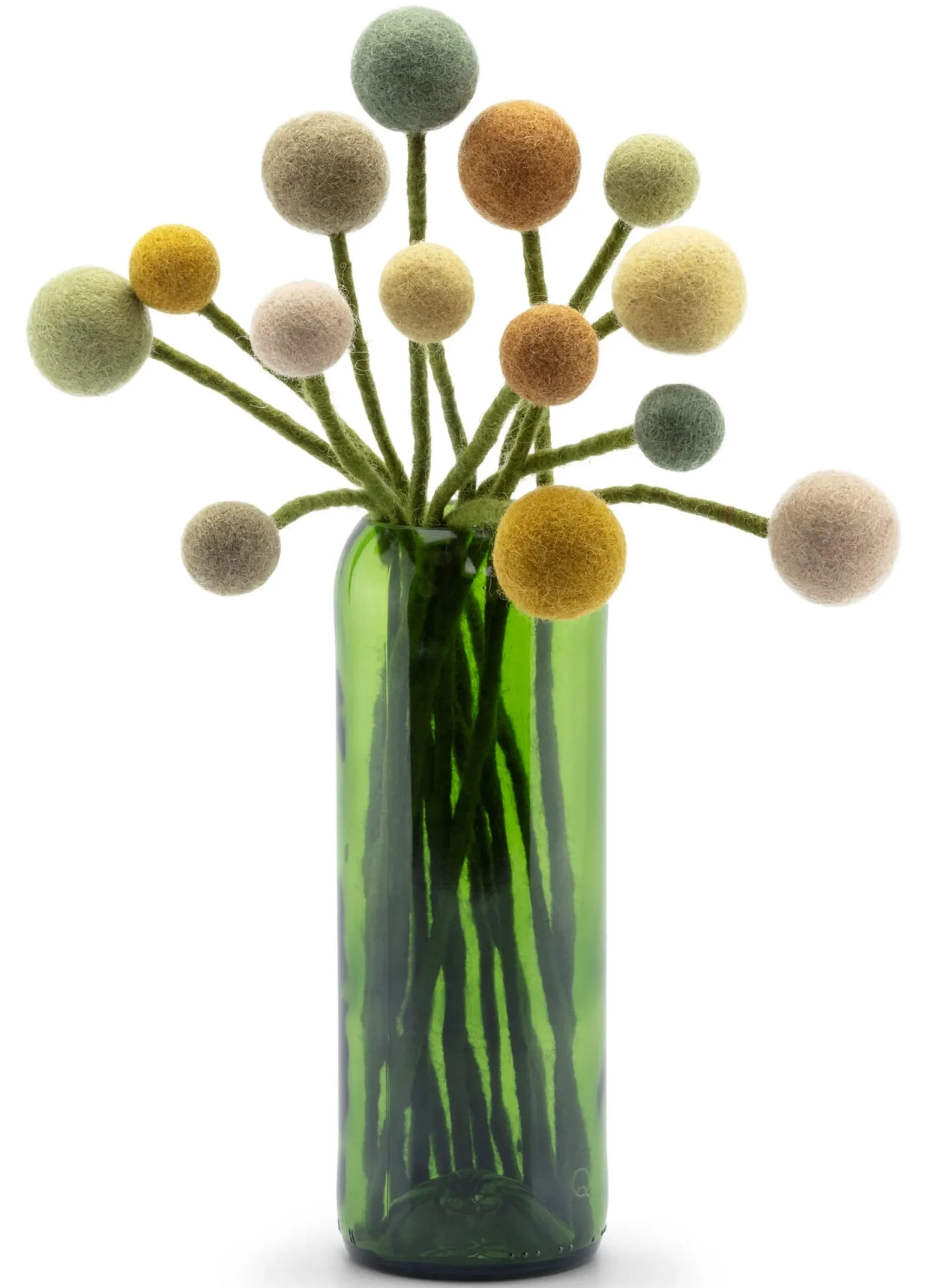 Vasen & Schalen * Q de bouteille Vase Weinflasche Smaragdgrün