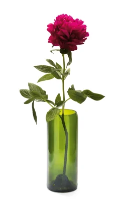 Vasen & Schalen * Q de bouteille Vase Weinflasche Smaragdgrün