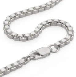 Schmuck * Ménard Venezianerkette eckig, Silber