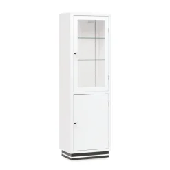 Schränke & Regale * Müller Möbelfabrikation Vitrine Stahlblech schmal Weiß