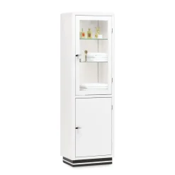 Schränke & Regale * Müller Möbelfabrikation Vitrine Stahlblech schmal Weiß
