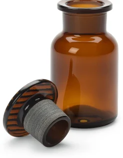 Vorratsgläser * Sklarny Moravia Vorratsflasche mit Glasstopfen Braun