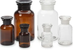 Vorratsgläser * Sklarny Moravia Vorratsflasche mit Glasstopfen Braun
