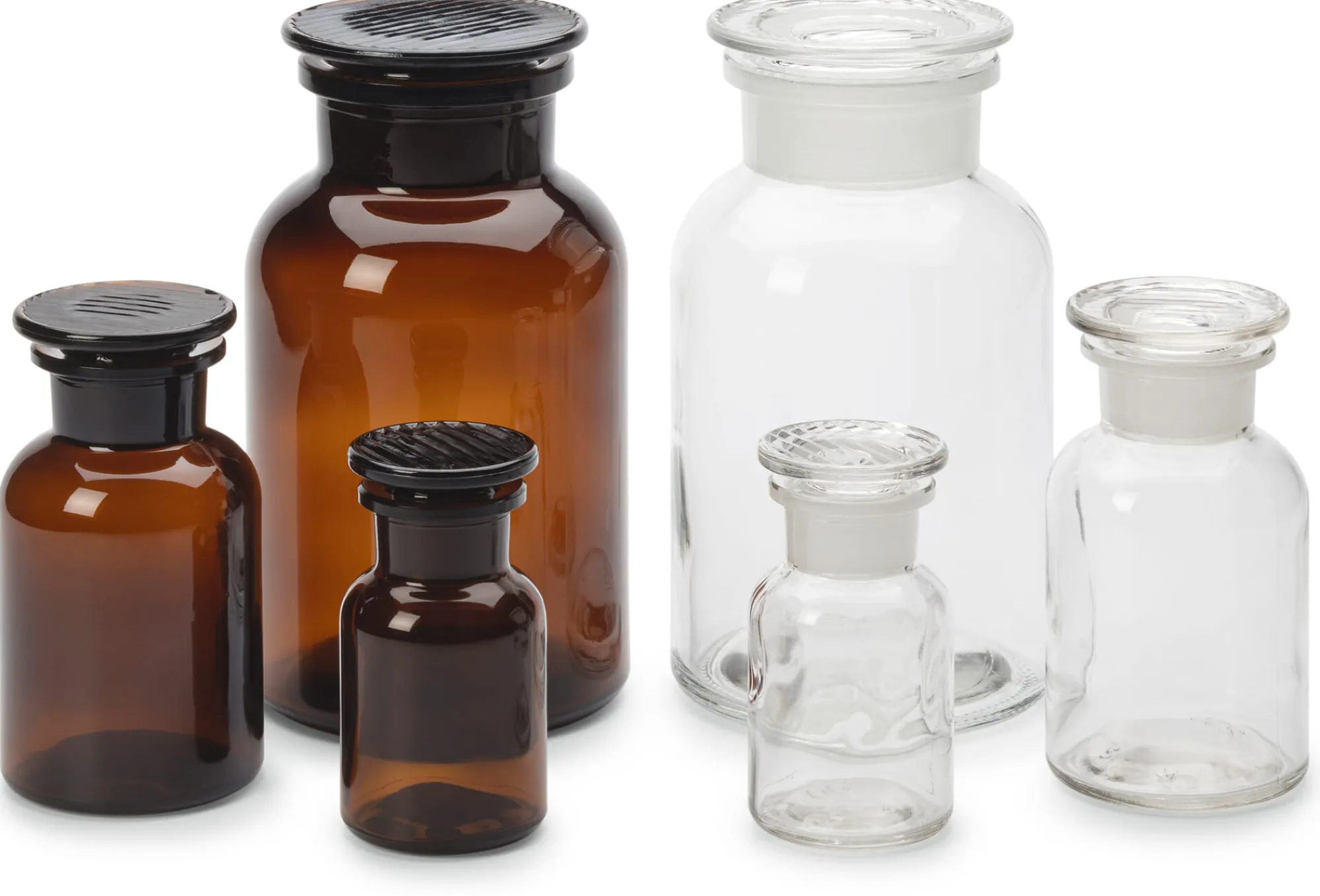 Vorratsgläser * Sklarny Moravia Vorratsflasche mit Glasstopfen Braun