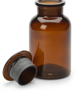 Vorratsgläser * Sklarny Moravia Vorratsflasche mit Glasstopfen Braun