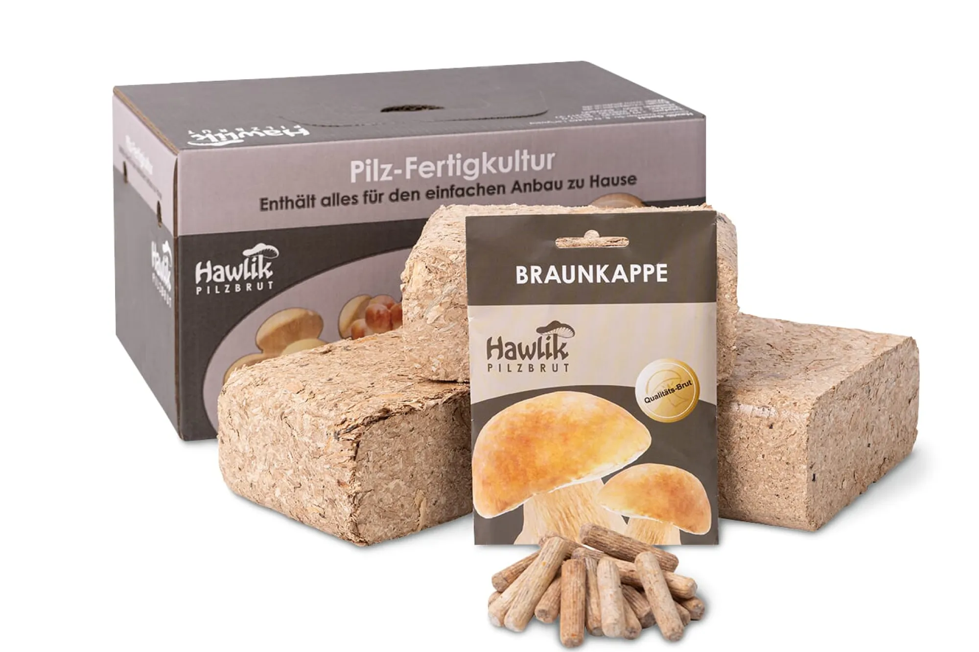 Gemüsesamen * Hawlik Pilzbrut Waldpilzbrut 'Braunkappe'