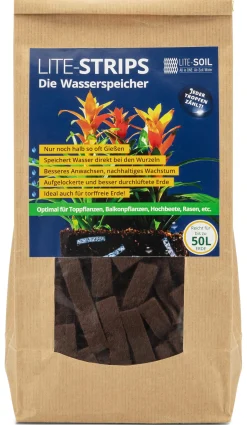 Bewässerung * Lite-Soil Wasserspeicher für Pflanzen aus Zellulosestreifen